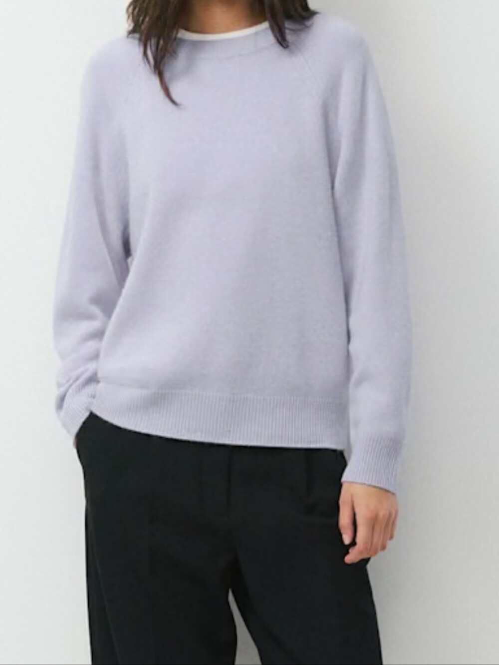 Isabelle Baby Blue Cashmere Crew Neck Sweater